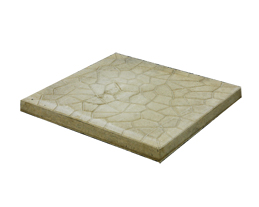 18″ x 18″ cracked ice pre-cast patio slab sandstone